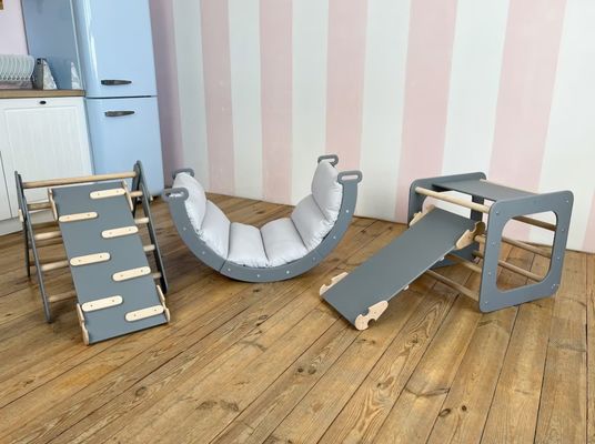 Montessori Climbing Set for Toddlers Indoor Triangle Climber in Your Choice of Color