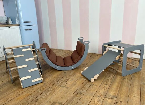 Montessori Climbing Set for Toddlers Indoor Triangle Climber in Your Choice of Color
