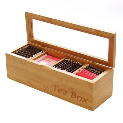 Handmade and Customizable Solid Wood Bamboo Tea Gift Box Packaging for OEM ODM Orders