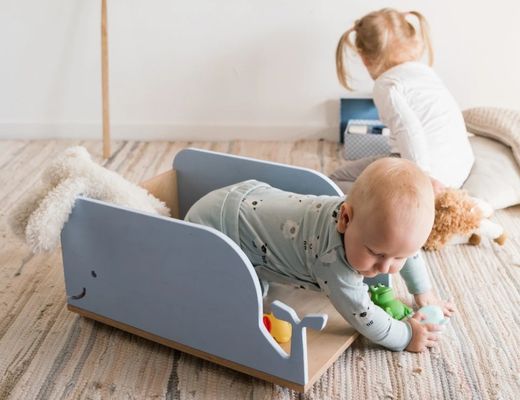 Wooden Toy Box on Wheels Customized as Per Your Request for Kids' Toys Organization