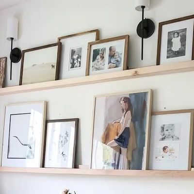 Wooden Home Decor Rustic Style Solid Hardwood Floating Shelf with Customization Option