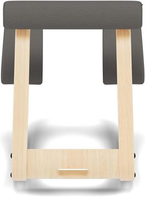 Handmade Natural Ash Original Ergonomic Office Kneeling Chair with Dark Grey Revive Fabric
