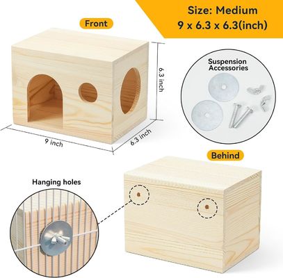 Wooden Small Animal Hideout with Solid Pattern at Affordable Cost