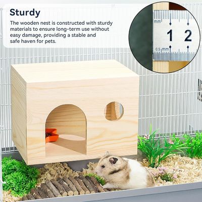 Wooden Small Animal Hideout with Solid Pattern at Affordable Cost