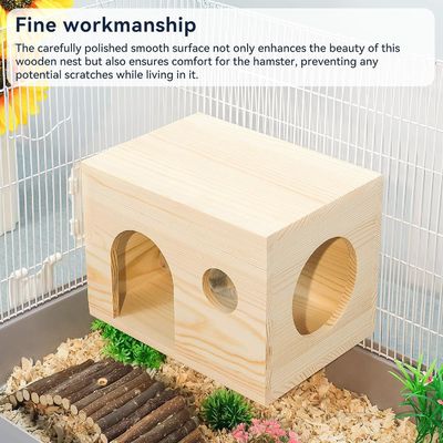 Wooden Small Animal Hideout with Solid Pattern at Affordable Cost