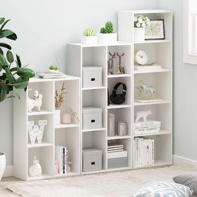 Floor Standing 5-Cube Custom Service Wood Bookshelf for Home Storage and Organization