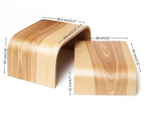 Portable Wood Toddler Stool Custom Logo Two Stepladder for Kitchen PANEL Toilet Steps
