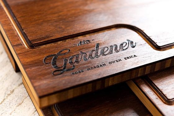 Wooden Cutting Board With Juice Groove and Knife Set in Plain Color for All-Season