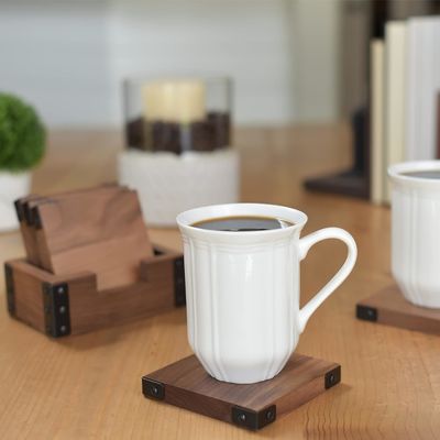Solid Wood Coffee Cup Holder Creative Insulation Mat for Table Decoration Accessories