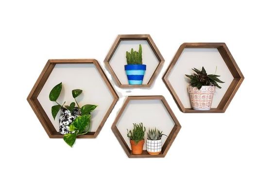 Wooden Hexagon Shelves The Perfect Blend of Function and Style for Your Kitchen