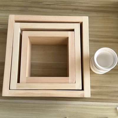 3pcs Solid Pine Wood Wall Shelf Set with White Ceramic Planters Handmade Home Office Decor