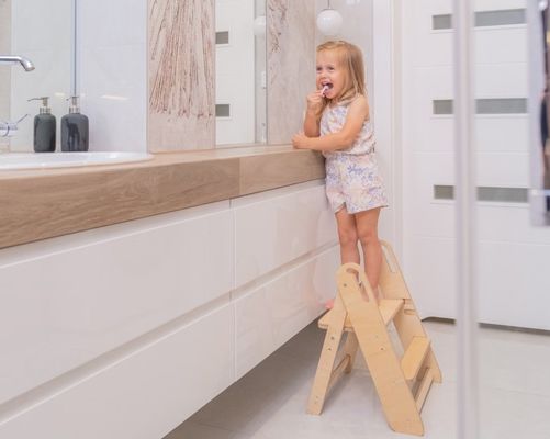 Save Space Wood Bathroom Kids Stool Step Stool for Kids and Adults As Your Request