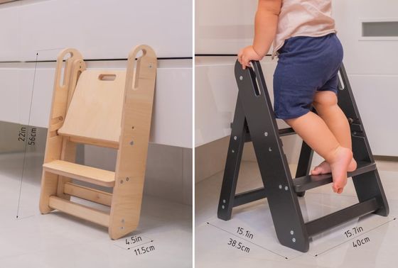 Save Space Wood Bathroom Kids Stool Step Stool for Kids and Adults As Your Request
