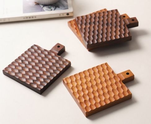 Solid Wood Creative Insulation Mat for Cherry Wood Anti-Scalding Coffee Cup Holder