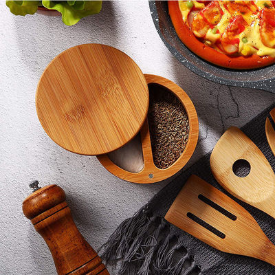 120ml Glass Spice Jars with Bamboo Lids Natural and Space-Saving Storage Solution