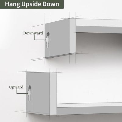 White and Green Wall Storage U Shaped Floating Shelves for Microwave Oven