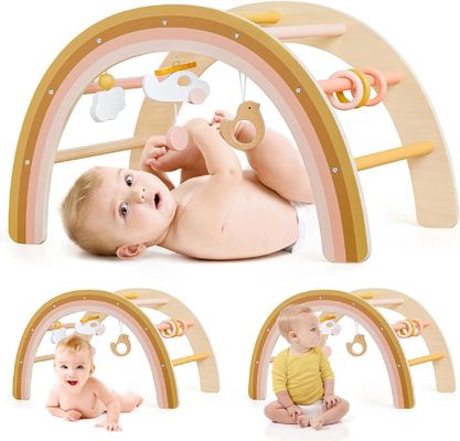 Unisex Wooden Play Gym for Baby 0-5 Months As Your Request Wooden Baby Toys by Tiny Land