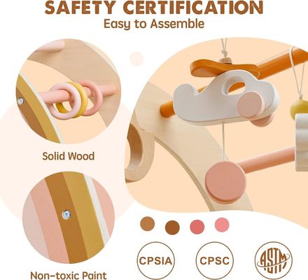 Unisex Wooden Play Gym for Baby 0-5 Months As Your Request Wooden Baby Toys by Tiny Land