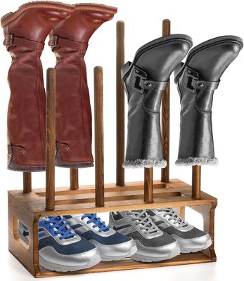 Rustic Wood Boot Rack Organizer Colour As your request for Entryway Shoe Storage