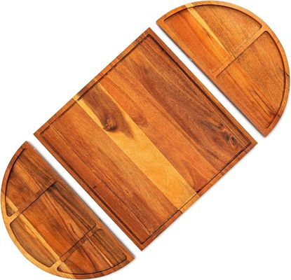 All-Season Wood Round Cheese Board Set Unique Wooden Charcuterie Boards Extra Large Cheese Tray