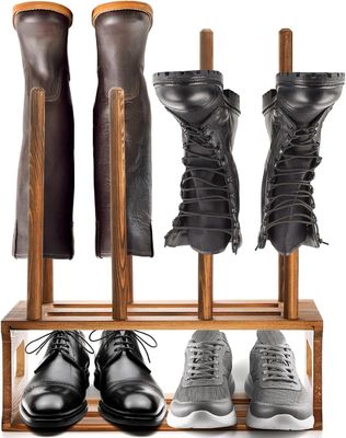 Rustic Wood Boot Rack Organizer Colour As your request for Entryway Shoe Storage