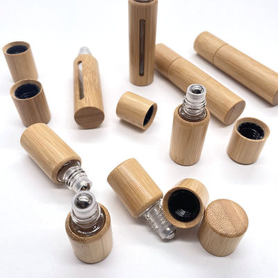 Customized Logo Wooden Top Grade Glass Perfume Spray Bottle for Essential Oil Packing