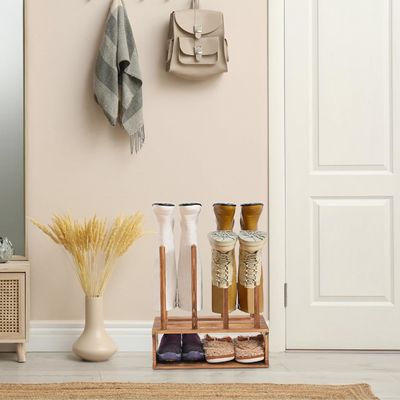 Rustic Wood Boot Rack Organizer Colour As your request for Entryway Shoe Storage