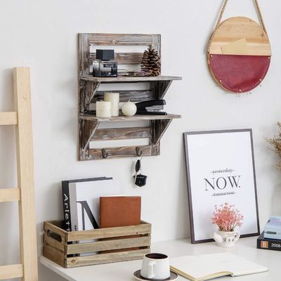 Modern Living Room Furniture Wooden Wall Mounted Shelves High Quantity Customized Logo