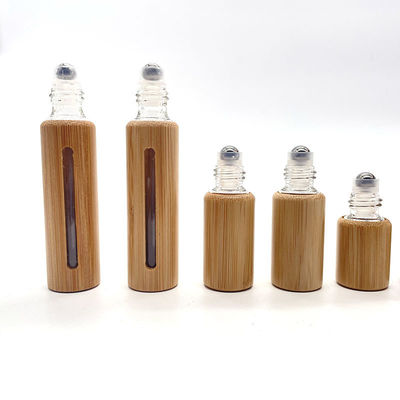 Recyclable Bamboo Wood Skylight Covered Bamboo Bead Bottle for Perfume/Essential Oil