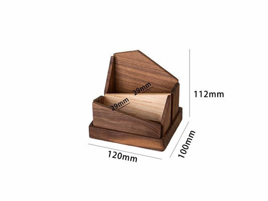 Tools Black Walnut Pen Holder Multifunctional Wood Pencil Stand with Irregular Shape
