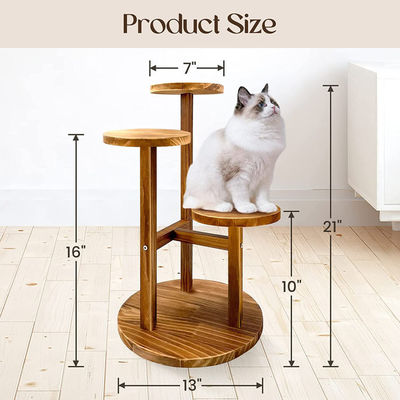Customized Logo Wooden Plant Stand for Indoor Pine Wood Garden Plant and Tiered Stand