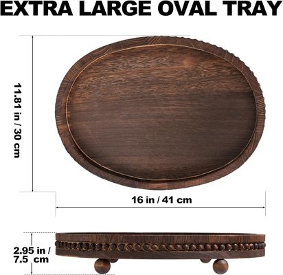 Customized Designs Wooden Decorative Tray for Kitchen and Dining Table in Rustic Style
