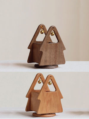 Stylish Wooden Christmas Tree Shaped Desktop Organizer for Office Supplies and Tools