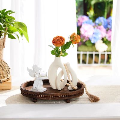 Customized Designs Wooden Decorative Tray for Kitchen and Dining Table in Rustic Style