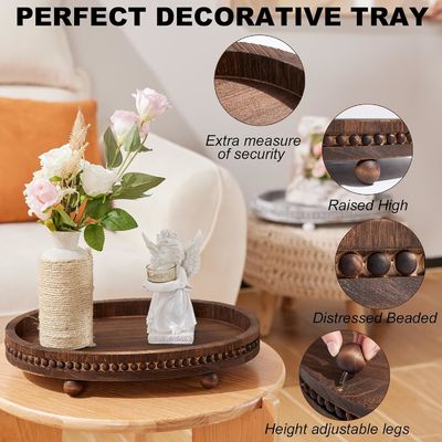 Customized Designs Wooden Decorative Tray for Kitchen and Dining Table in Rustic Style