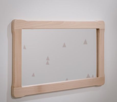Montessori Big Mirror and Long Pull Up Wooden Bar Save Space for Chinese Year Occasion
