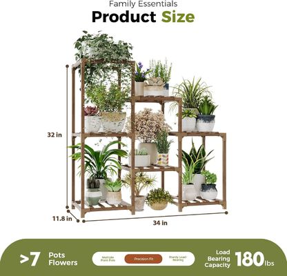 3 Tiers Ladder Multiple Plant Holder Wood Plant Rack for Living Room Patio Boho Home Decor