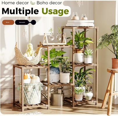 3 Tiers Ladder Multiple Plant Holder Wood Plant Rack for Living Room Patio Boho Home Decor