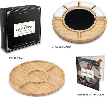 Rectangle Bamboo Cheese Platter and Knife Set for Commercial Buyers Gifts Stores