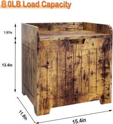Wooden Entryway Storage Bin for Living Room Customized Logo Acceptable Toy Storage Box