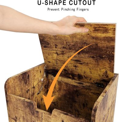 Wooden Entryway Storage Bin for Living Room Customized Logo Acceptable Toy Storage Box
