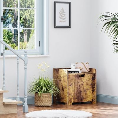 Wooden Entryway Storage Bin for Living Room Customized Logo Acceptable Toy Storage Box