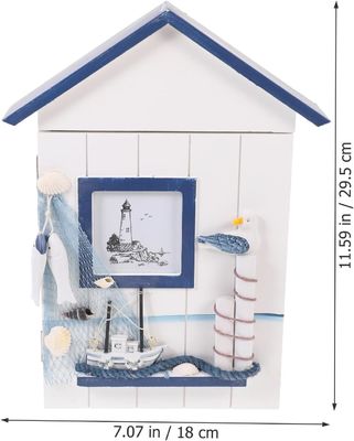 Wood Nautical Wall Mount Hanging Decorative Handmade Key Holder for Office Building