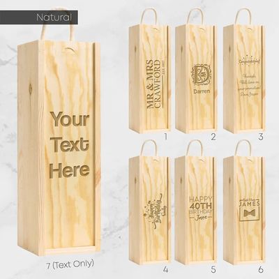 Wood Type MDF Luxury Red Wine Paint Baking Wooden Gift Box With Handles and Acrylic Lid