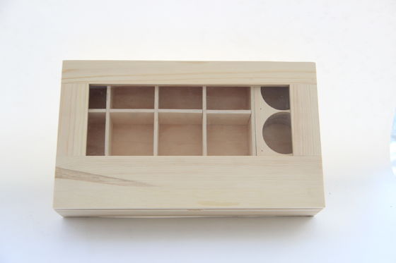Simple and Elegant Pine Wood Color Wooden Book Shaped Box for Custom Logo Packaging