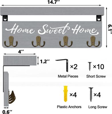 Customized Shape Wood Key Holder Wall Mount Key Hanger Organize Your Key Collection
