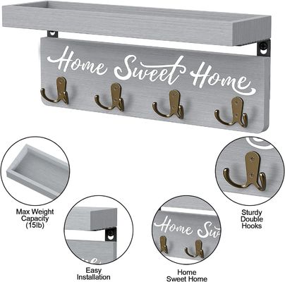 Customized Shape Wood Key Holder Wall Mount Key Hanger Organize Your Key Collection