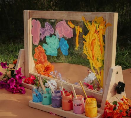 Sample Charge and Printing 4 in 1 Wooden Table Easel for Professional Sample Results