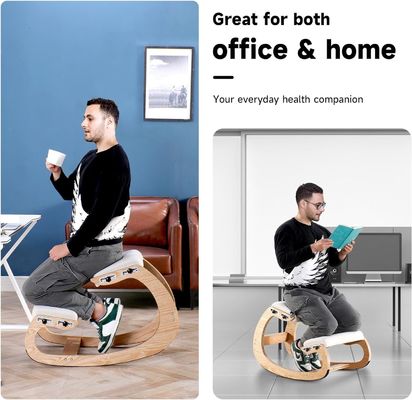 Gifts Stores Improve Your Posture with an Angled Seat Wooden Ergonomic Rocking Chair