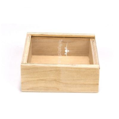 Small Wooden Decorative Gift Packing Box with Sliding Lid Customized and Personalized
